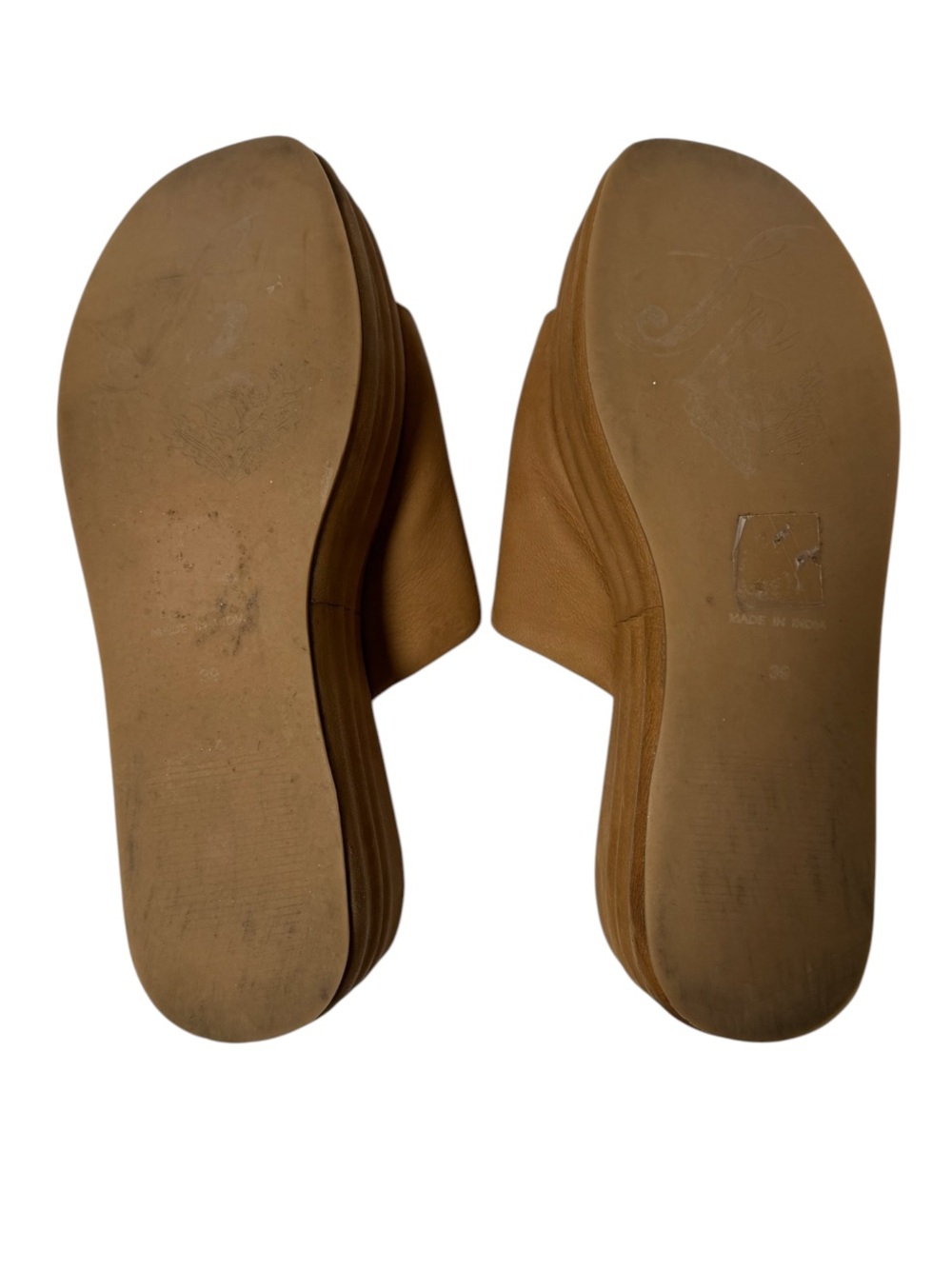 Free People Harbor Platform Sandal Tan Size 9 - Picture 8 of 10
